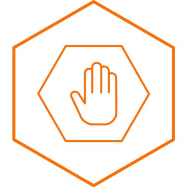 vektör çizim dur simgesi