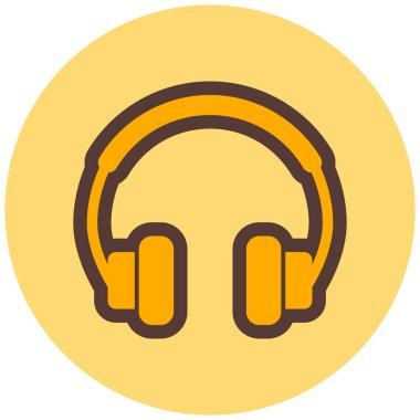 Kulaklık. Web simgesi basit illüstrasyon