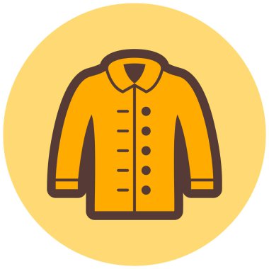 Ceket. Web simgesi basit illüstrasyon