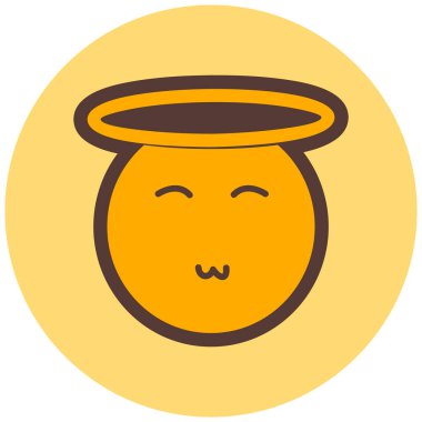 Yüz. Web simgesi basit illüstrasyon