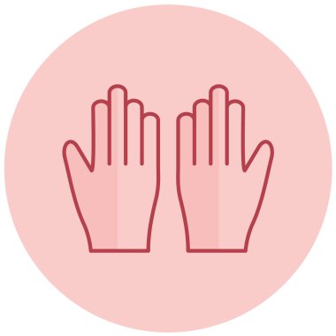 Eldiven. Web simgesi basit illüstrasyon