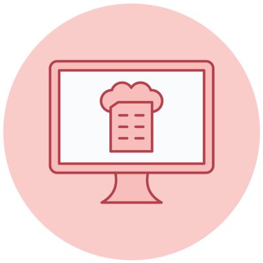 Bilgisayar. Web simgesi basit illüstrasyon