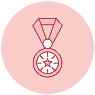 Madalya. Web simgesi basit illüstrasyon