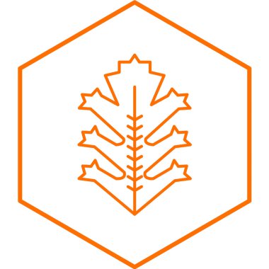 Frisee ikonu. Web tasarımı için yaprak vektör sembolünün ana hatları