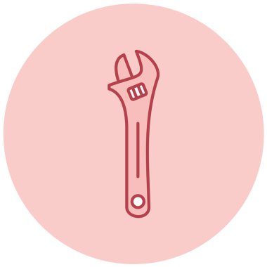 İngiliz anahtarı simgesi vektör illüstrasyonu