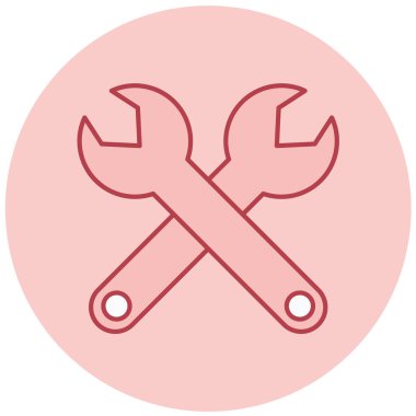 İngiliz anahtarı. Web simgesi basit illüstrasyon