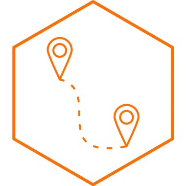 konum belirleyici simgesi. GPS navigasyon sembolü. vektör illüstrasyonu