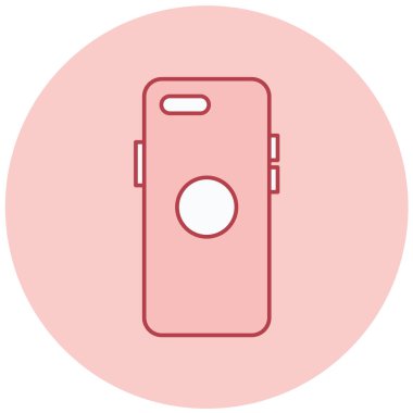 Cep telefonu simgesi, vektör illüstrasyonu