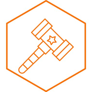 Oyuncak Çekiç simgesinin vektör illüstrasyonu