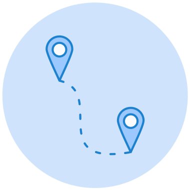 Harita. Web simgesi basit illüstrasyon