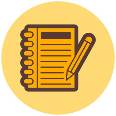 Not defteri. Web simgesi basit illüstrasyon