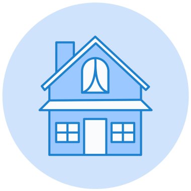 Ev. Web simgesi basit illüstrasyon