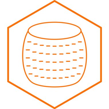 Pouf simgesinin vektör illüstrasyonu