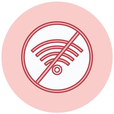 sinyal simgesi yok, vektör illüstrasyonu