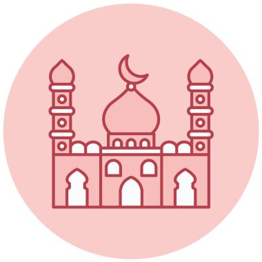 Cami. Web simgesi basit illüstrasyon