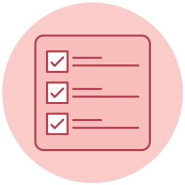 Kontrol listesi. Web simgesi basit illüstrasyon