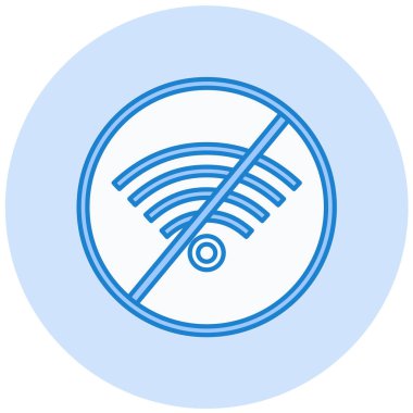 Kablosuz modern simgenin vektör illüstrasyonu