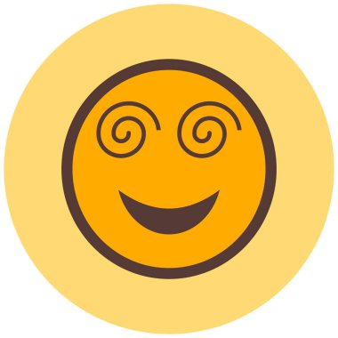 Gülen yüz ifadesi, ifade, gülümseme, vektör çizimi