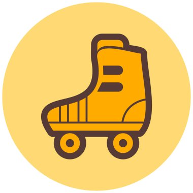 Paten kayıyoruz. Basit illüstrasyon