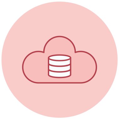 Bulut. Web simgesi basit illüstrasyon