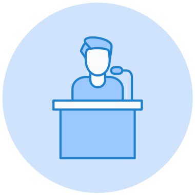 Konferans. Web simgesi basit illüstrasyon