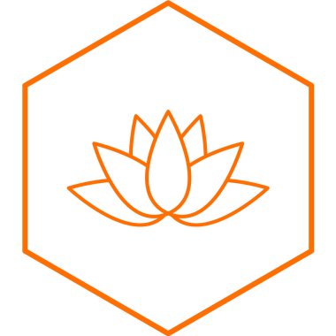 Nilüfer çiçeği ikonu vektör illüstrasyonu