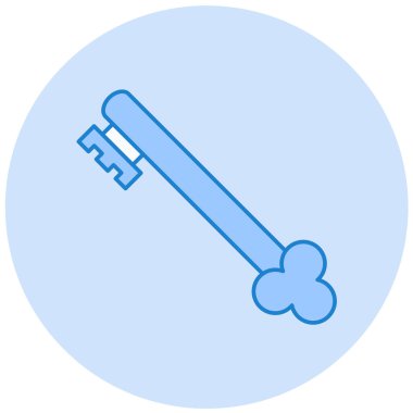 Modern anahtar simgesinin vektör illüstrasyonu