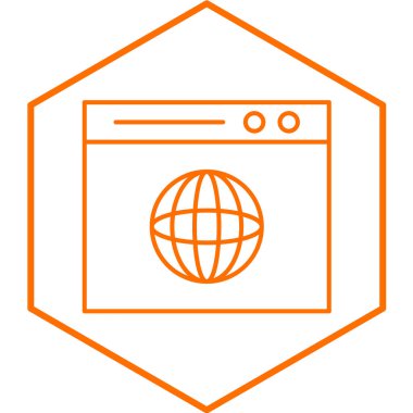 Tarayıcı modern simgesinin vektör illüstrasyonu