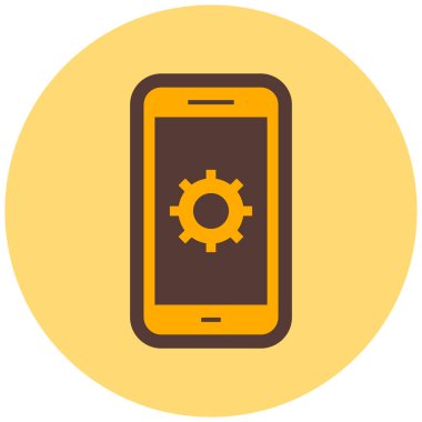 Cep telefonu simgesi, vektör illüstrasyonu