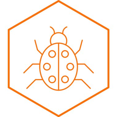 hata simgesi vektörü. Böcek sembolü. izole edilmiş tabela çizimi