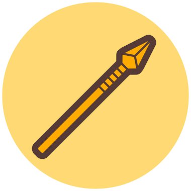  mızrak simgesi, vektör illüstrasyonu basit tasarım