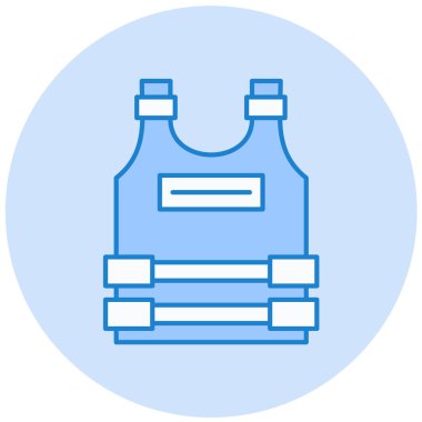 Yelek. Web simgesi vektör illüstrasyonu