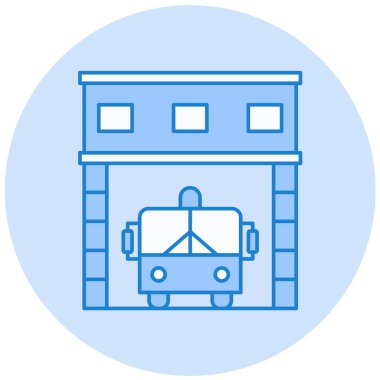 Otobüs. Web simgesi basit illüstrasyon