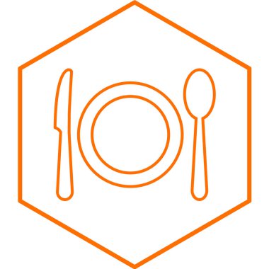 Çatal ve kaşık ikonu. vektör illüstrasyonu