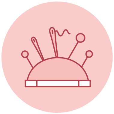 Dikiş. Web simgesi basit illüstrasyon