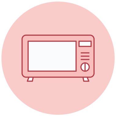 mikrodalga fırın düz vektör simgesi