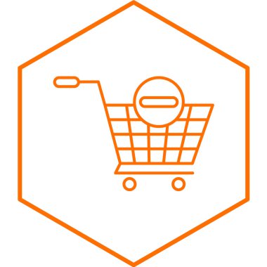 Alışveriş arabası ikonu. vektör illüstrasyonu