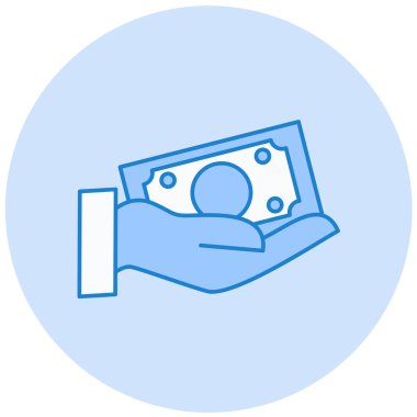 Para için. Web simgesi basit illüstrasyon