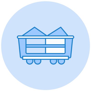 Wagon vektörü düz renk simgesi