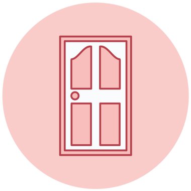 Kapıyı aç. Web simgesi vektör illüstrasyonu 