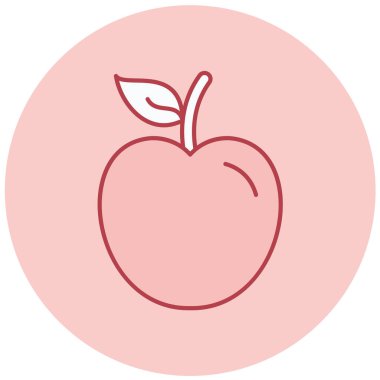 Elma. Web simgesi basit illüstrasyon