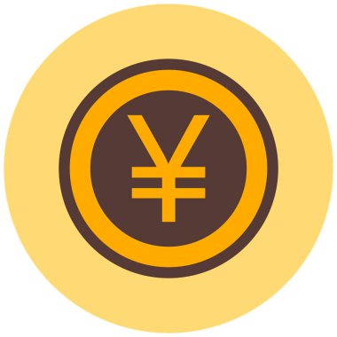 Yen simgesi soyut arkaplan grubunda izole edildi