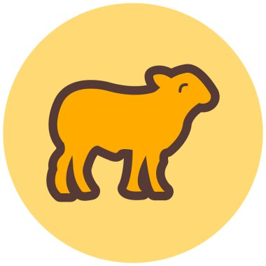 Deve yassı simgesinin vektör illüstrasyonu