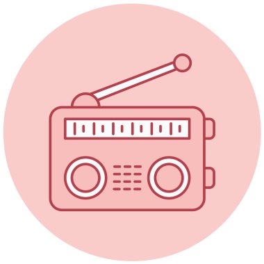 Radyo. Web simgesi basit tasarım