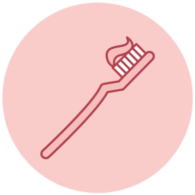 Diş fırçası. Web simgesi basit illüstrasyon