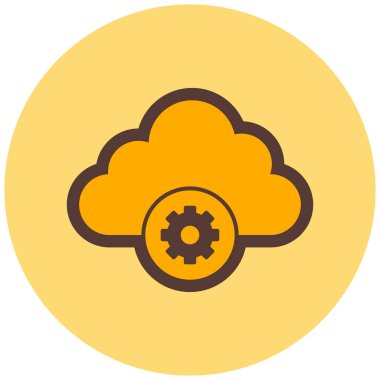 Bulut. Web simgesi basit illüstrasyon