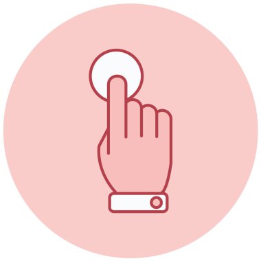 Parmak dokunuşu. Web simgesi basit illüstrasyon