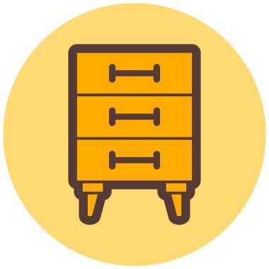 Çekmeceler. Web simgesi basit illüstrasyon