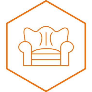 kanepe ikonu vektör illüstrasyonu