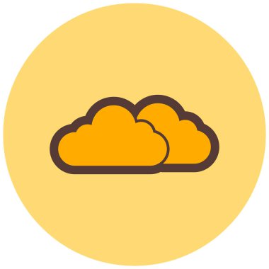 Bulut. Web simgesi basit illüstrasyon